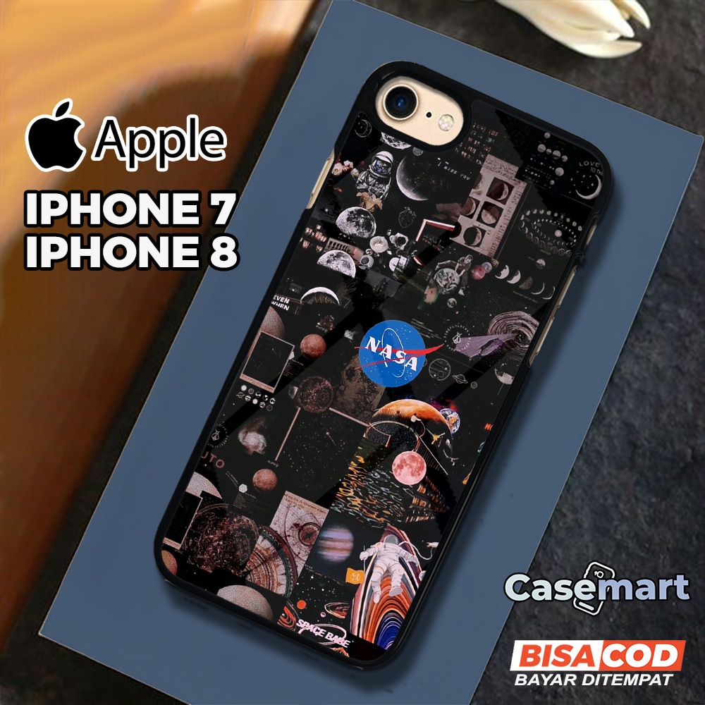 Case IPHONE 7 IPHONE 8 Casing IPHONE 7 IPHONE 8 Casemart [NASA] Case Glossy Case Aesthetic Custom Ca