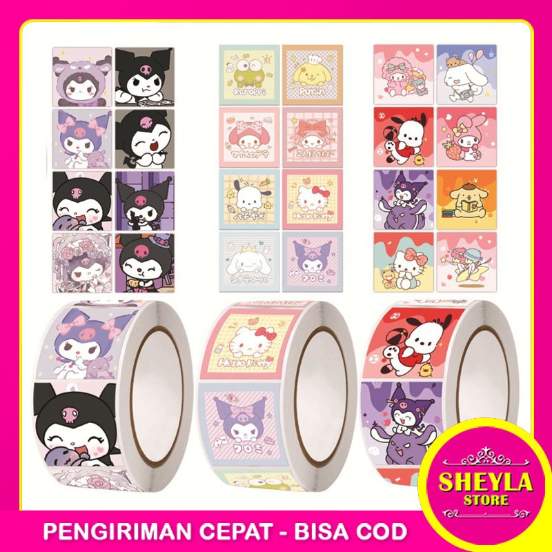 

Stiker Roll Motif Kartun Sanrio Lucu / Decorative Sticker Roll Bulat Kotak Tempel Serbaguna / TS-11
