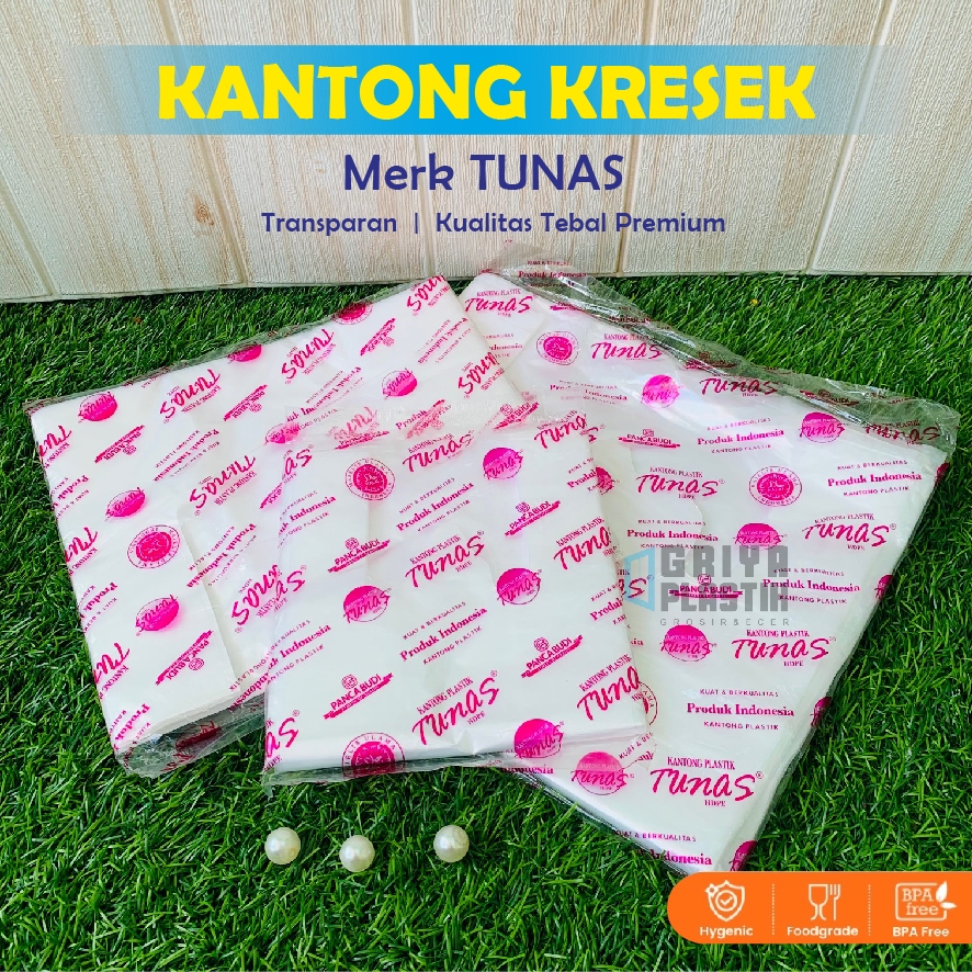 Kantong Kresek Bening Transparan TUNAS | Kresek HDPE | Kresek TEBAL | Kresek tanggung | Kresek Besar