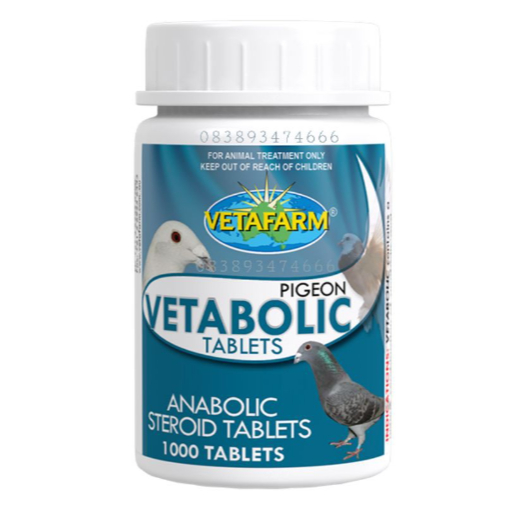 SUPLEMEN VETABOLIC VETAFARM OBAT DOPING VITAMIN BURUNG MERPATI BALAP KOLONG LOMBA PER BUTIR PIL