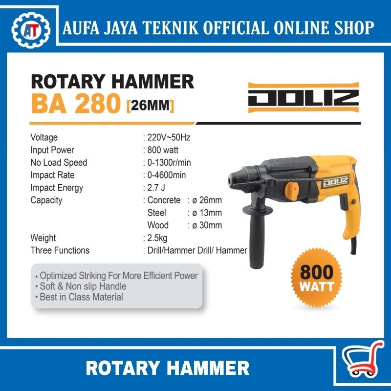 doliz bot beton/bor bobok tembok/rotary hammer doliz ba280
