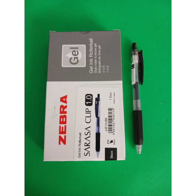 

Pulpen Gel Zebra SARASA Clip 1.0 Hitam per pcs