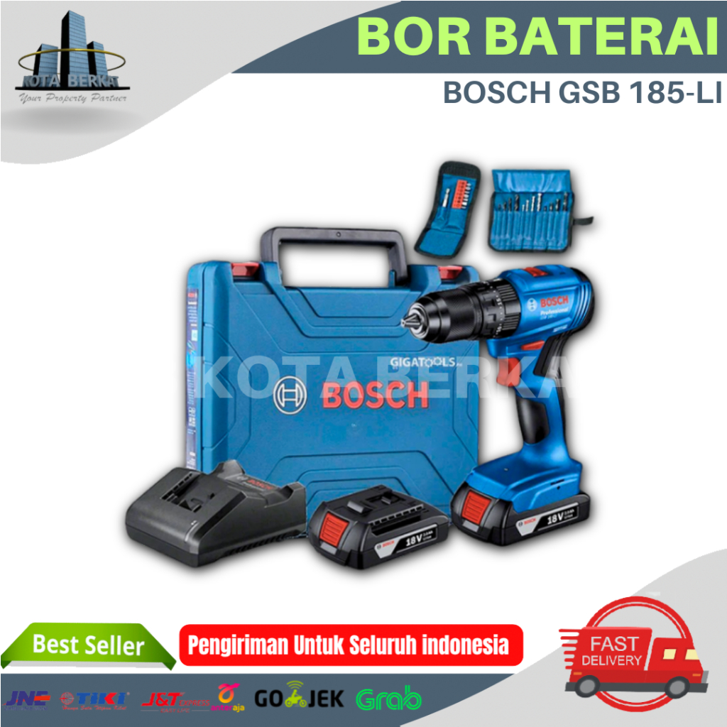 MESIN BOR BATERAI BOSCH GSB 185-LI / IMPACT DRILL BOSCH GSB 185-LI