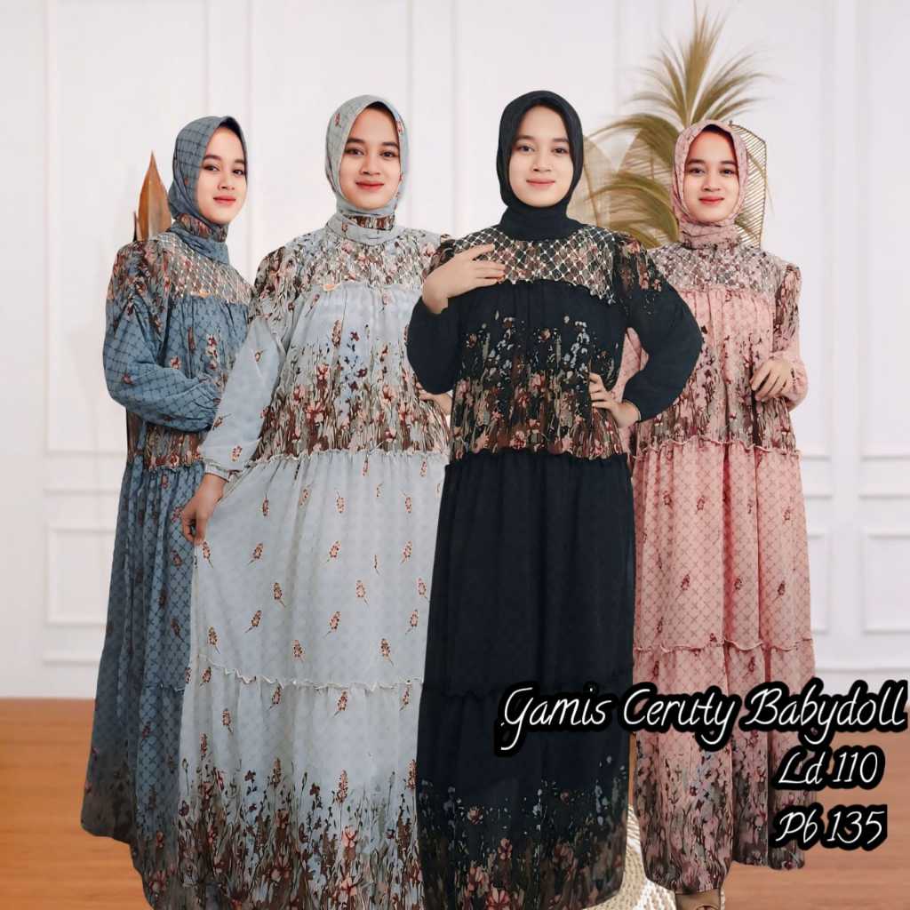 Dress Gamis Ar Tile Mahalini Umpak Dada Muslimah