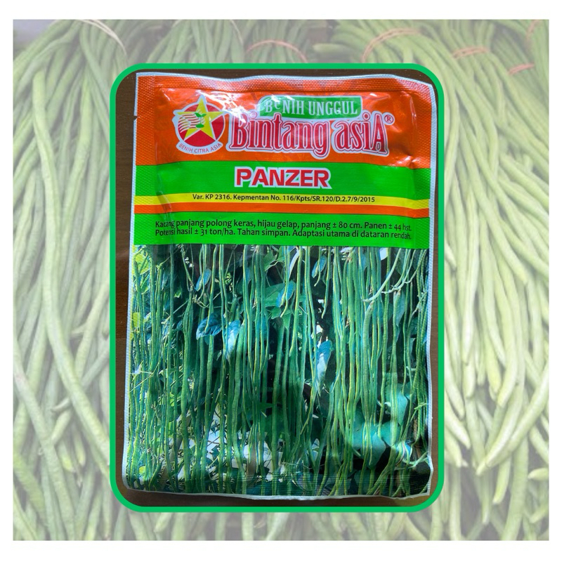 Benih kacang panjang PANZER 100 gram - Cap Bintang Asia