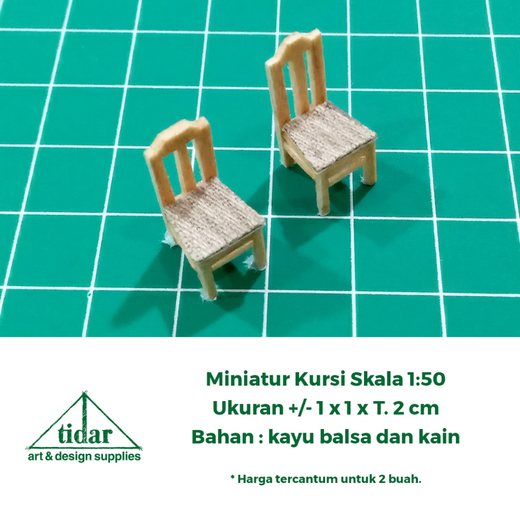 

[MR] MH - Miniatur Kursi Makan Skala 1:50 - Maket Kursi Kayu