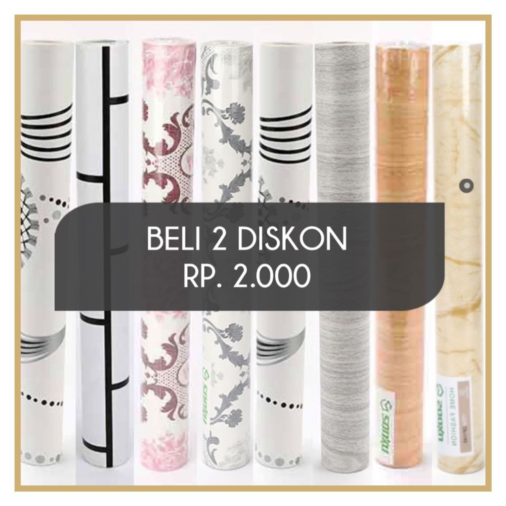 Wallpaper Stiker Dinding Bundling Import Termurah - Anti Air - Anti Jamur - Brand Sooku | KCT | GA+
