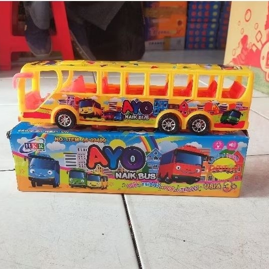 Mainan Mobil  bus tayo bunyi telolet dan bisa jalan
