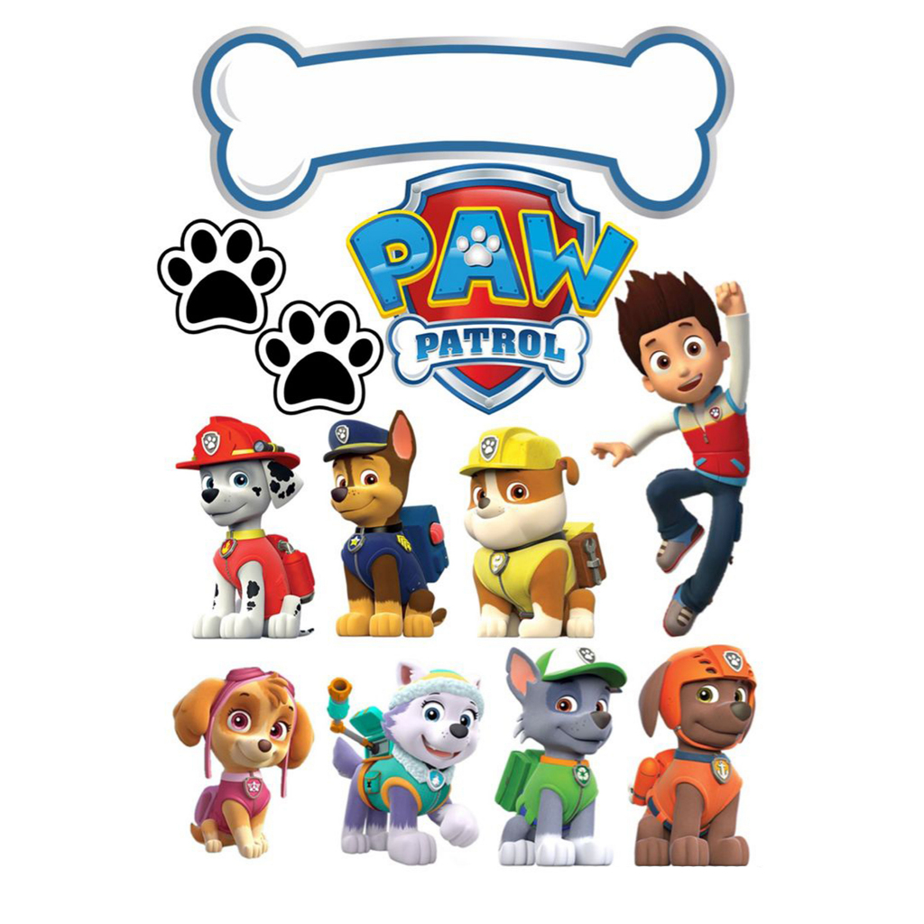 Cetak Topper Paw Patrol, Topper Kue Ultah Murah