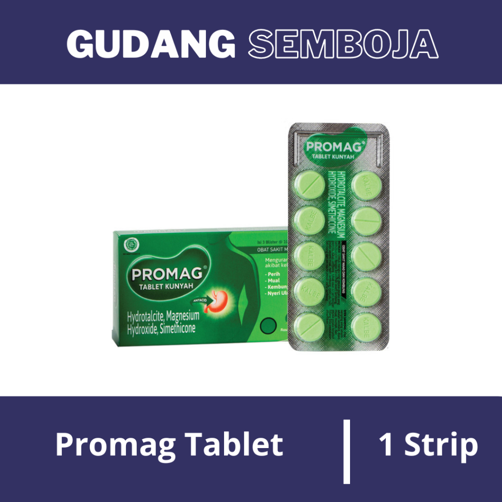 Promag Tablet Box Isi 30 Tablet / Obat Asam Lambung Maag
