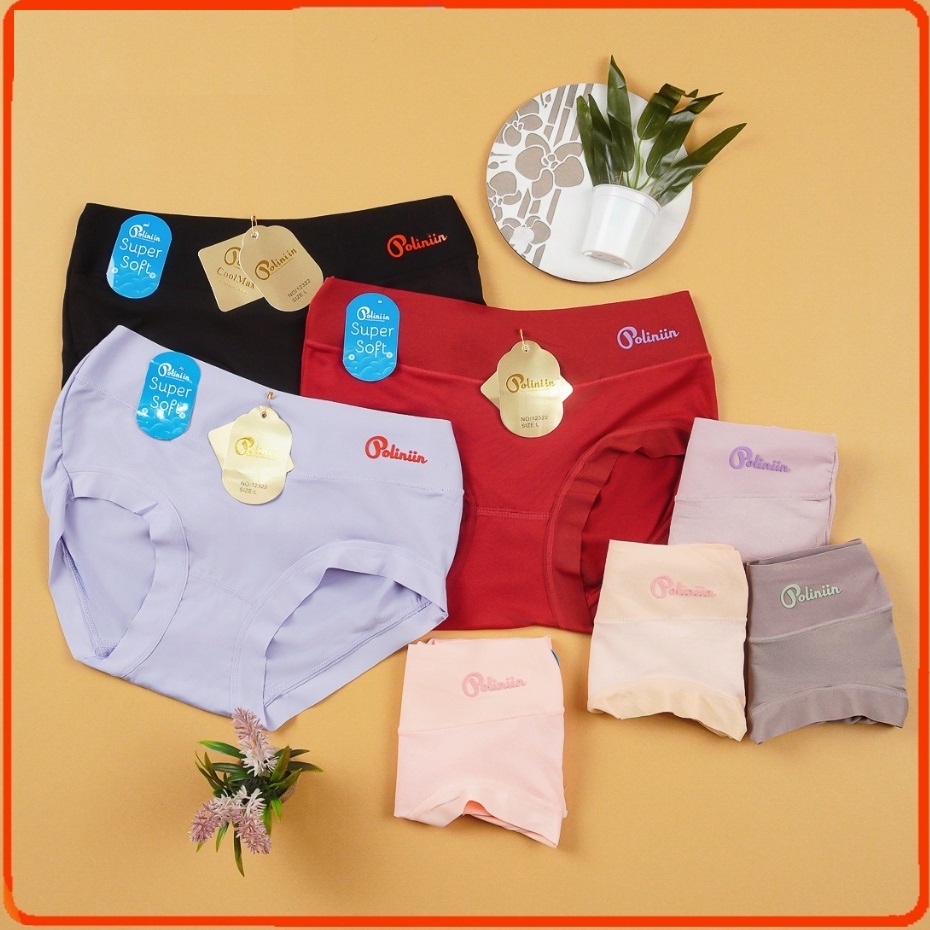 LUSINAN | CD Dalaman Perempuan Polini 12322 / Celana Dalaman Wanita Katun High Waist Quality