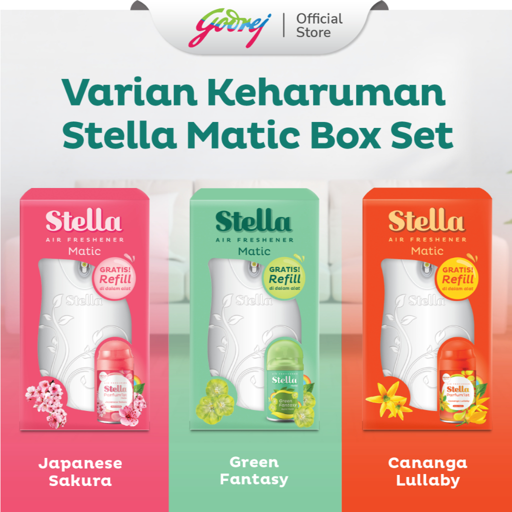 Stella Matic Box Set - Pengharum Pewangi Ruangan Otomatis