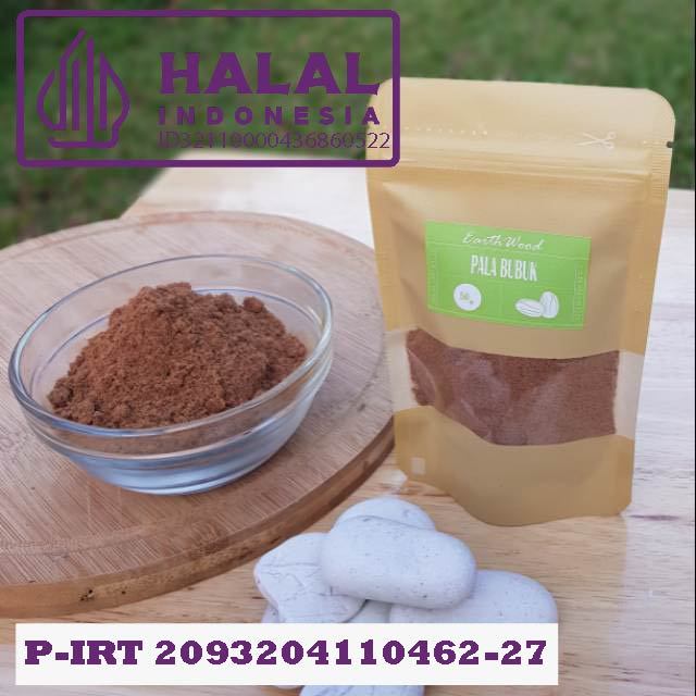 

EarthWood - Pala bubuk 50 gram - 1kg [Original, Halal, Izin edar] / Nutmeg powder