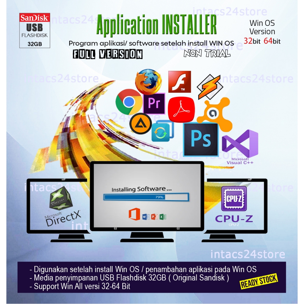 PAKET USB Flashdisk Program aplikasi WIN OS LENGKAP ( Application INSTALLER ) Preactivated, Full Ver