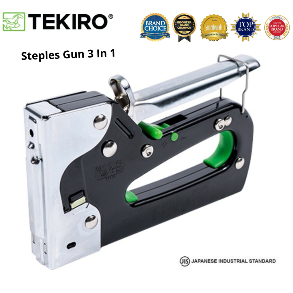

Tekiro Steples Gun Tembak 3 In 1 / Alat Tembak Jepret JEPRETAN 3IN1 STAPLE STAPLER STAPLES GUN TACKE