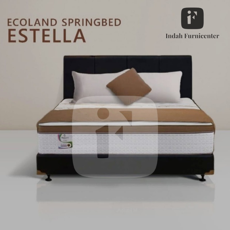 Kasur spring bed spinno ecoland new estella 100 120 160 180 matras bedset springbed tempat tidur plu