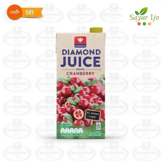 

DIAMOND Juice Drink Cranberry UHT Unsweet 1000 ML / Pack Fresh Jus Rasa Buah Cranberries Asli Minuman Instant Segar