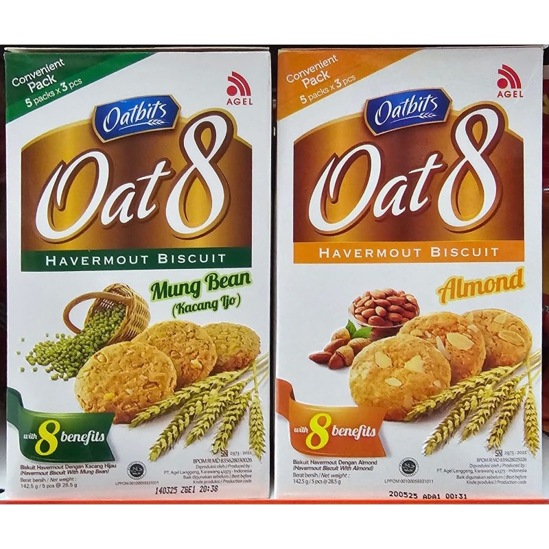 

Oat 8Variarian Kacang almon Dan Mung bean 28,5 gr Box