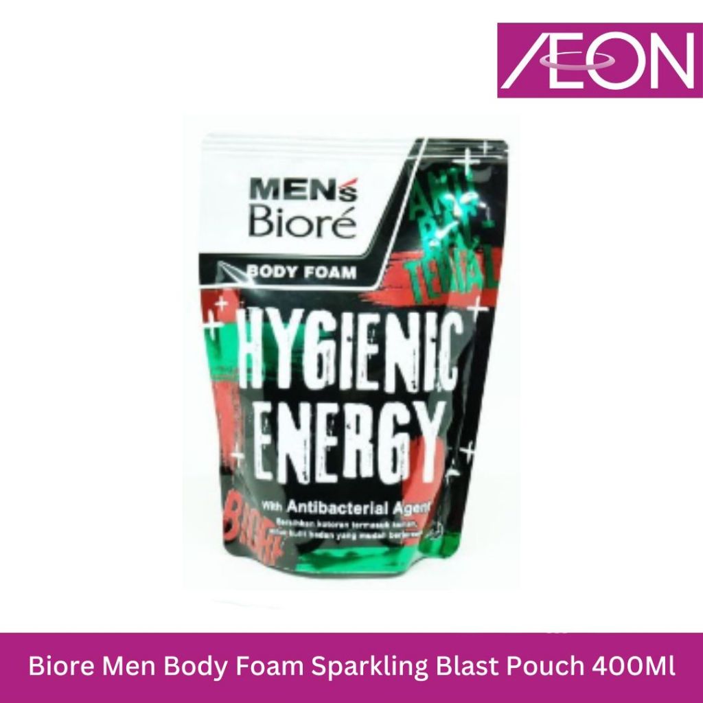 Biore Men Body Foam Sparkling Blast Pouch 400Ml