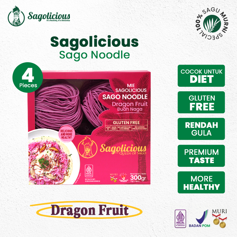 

Sagolicious - Mie Sagu Box Buah Naga isi 4 pcs