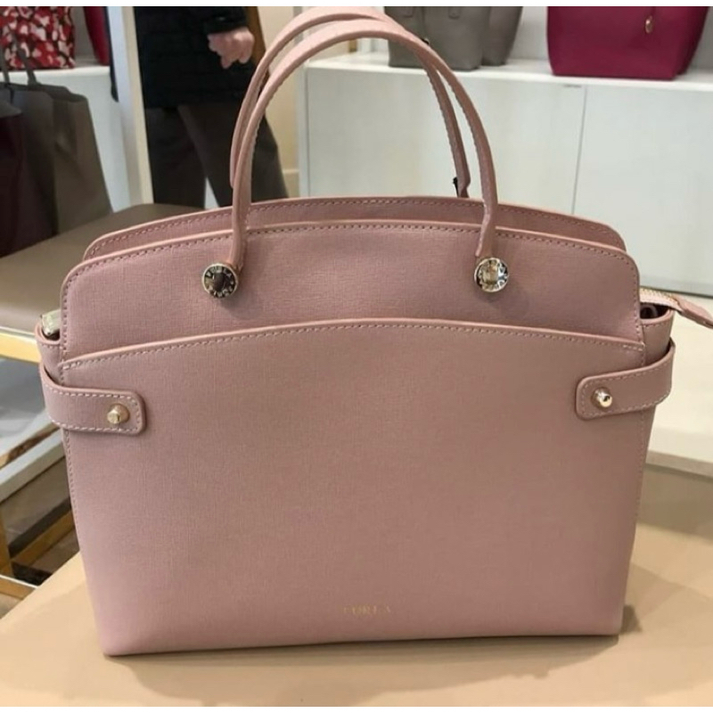 preloved furla Agata medium moonstone