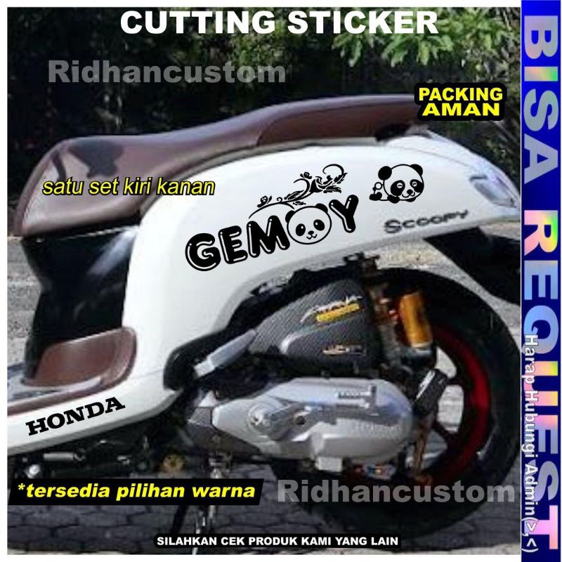 [ GEMOY ] CUTTING STICKER BODY MOTOR SCOOPY KIRI KANAN GEMOY