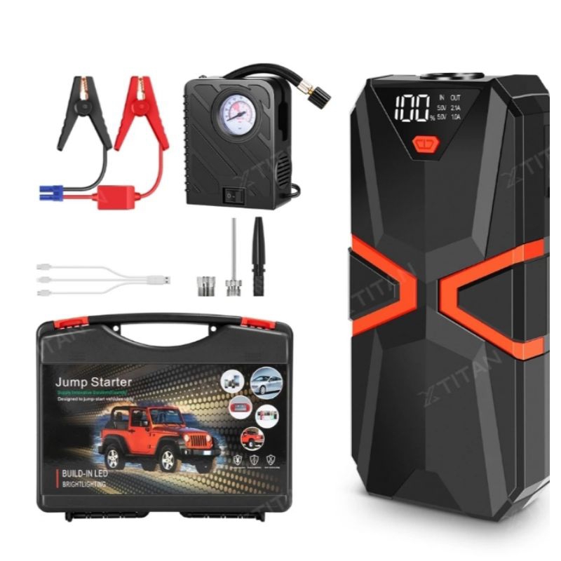 baterai jumper aki mobil xtitan 128900 mah