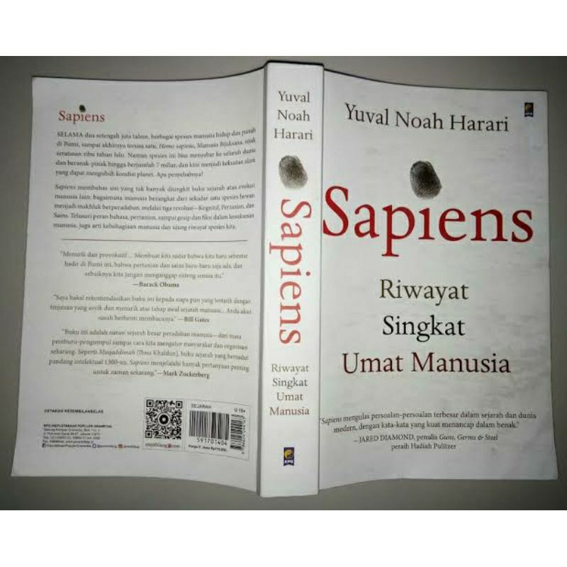 Buku Sapiens: Riwayat Singkat Umat Manusia- Yuval Noah Harari