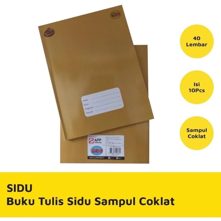 

PROMO SUPER Buku Tulis Sidu Sampul Coklat 1pak isi1 4lembar