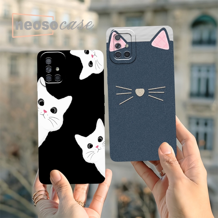 Softcase Samsung A71 kucing ( BB003 ) Case - Case hp - Prokamera Case - Case Oppo - Case Aesthetic -