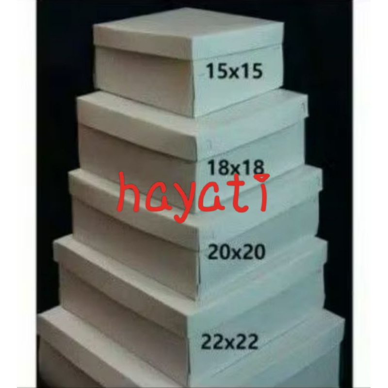 

dus hajatan ukuran 15 x 15 . 18 x 18 . 20 x 20 . 16 x 16 . 22 x 22 . 25 x 25