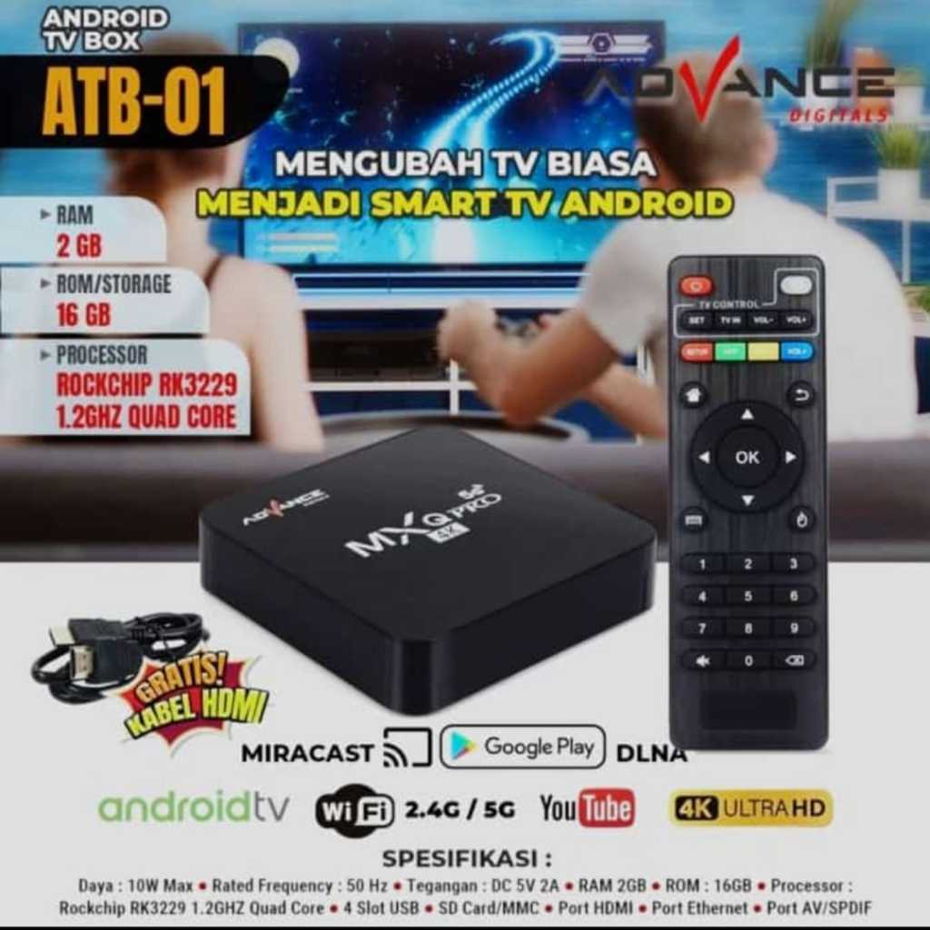 Android TV Box ATB 01 Merk Advance - Mengubah TV Biasa Menjadi Smart TV Android