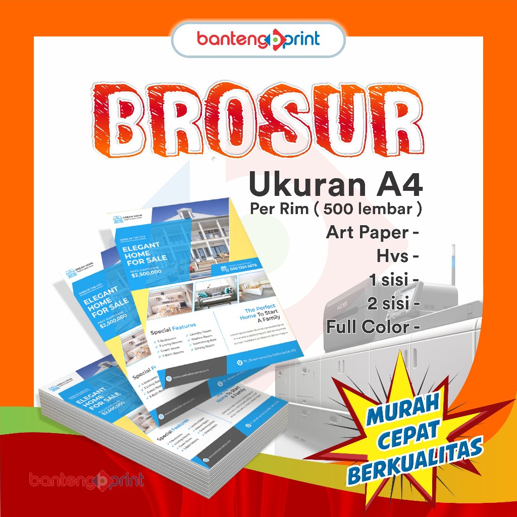 

Brosur A4 / Cetak Brosur / Print Brosur Langsung Jadi / Brosur Murah | Flayer