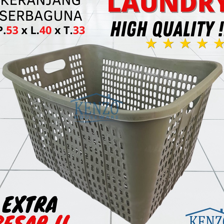 Keranjang Baju Laundry Pakaian Kotor Plastik Besar Kuat Murah