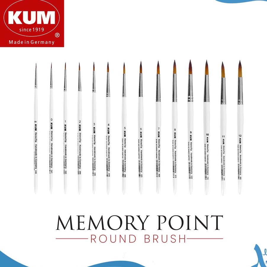 

HOT KUM Memory Point Round Synthetic Brush Short Handle