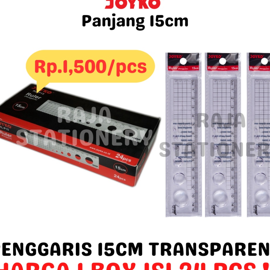 

PROMO TERBATAS RULER 15CM TRANSPARENT PENGGARIS 15CM PANJANG AKRILIK TRANSPARAN RLP15 24PCS