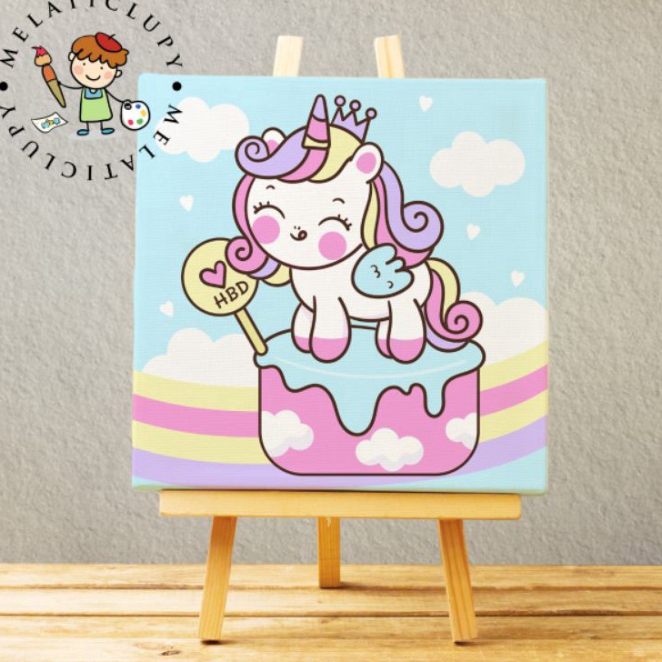 

EKSKLUSIF PAINT BY NUMBER KANVAS 2X2 UNICORN