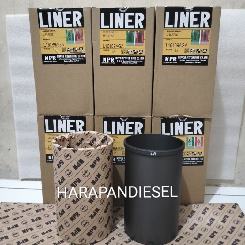 LINER BORING MITSUBISHI FUSO GANJO 6D16T TURBO PS220 / L16189AGA ASLI NPR JAPAN