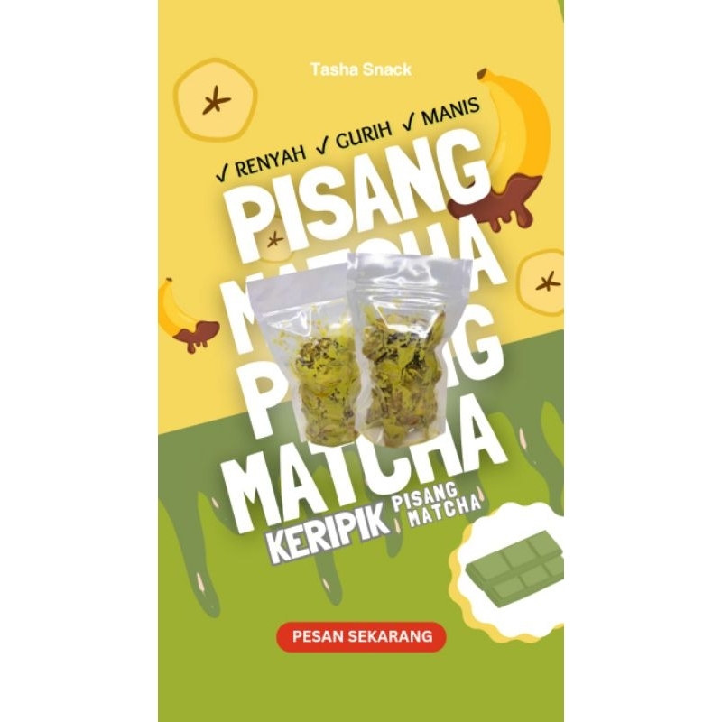 

Kripik pisang matcha