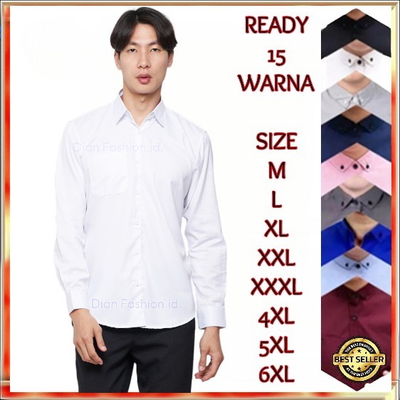 ALJOSMUMET - Kemeja Putih Pria Basic Formal Untuk Jas Blazer Kantoran