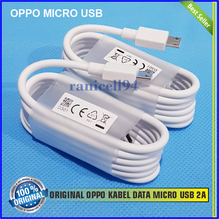 Kabel Data Oppo A3s A5s A1k Original 100% Micro USB 2A RC