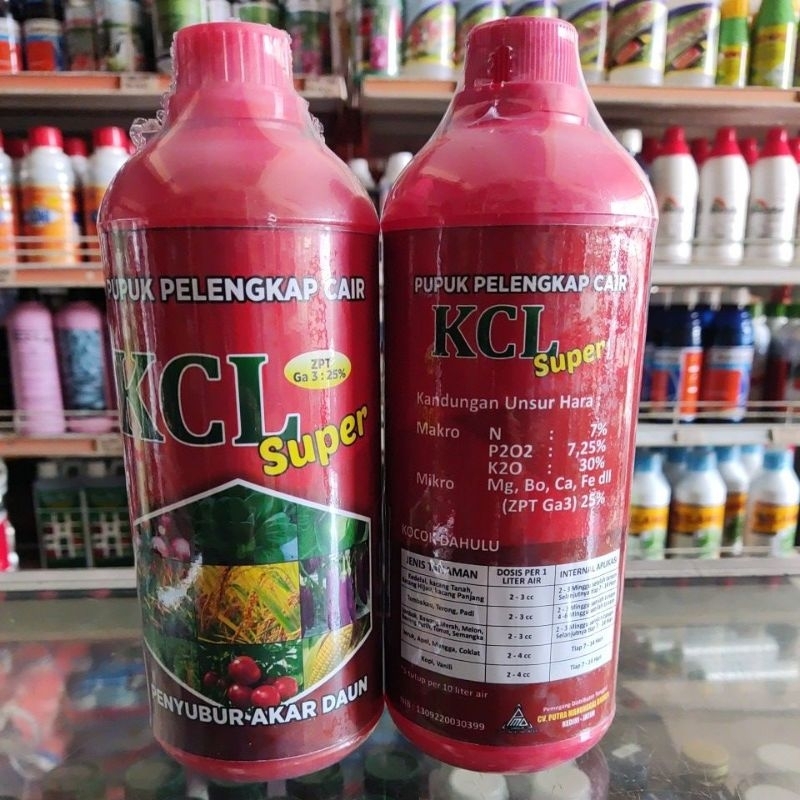 PUPUK PENYUBUR AKAR DAUN KCL SUPER 1 liter - Pupuk pelengkap cair
