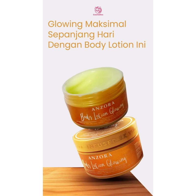 Body lotion anzora glowing siang malam/lotion anzora