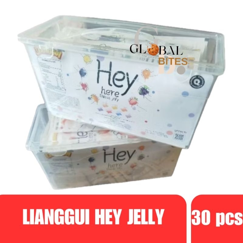 

Lianggui Hey Jelly 1050g Jelly Agar Aneka Rasa Buah Strawbery Anggur Bluberry 30Pcs x 35g