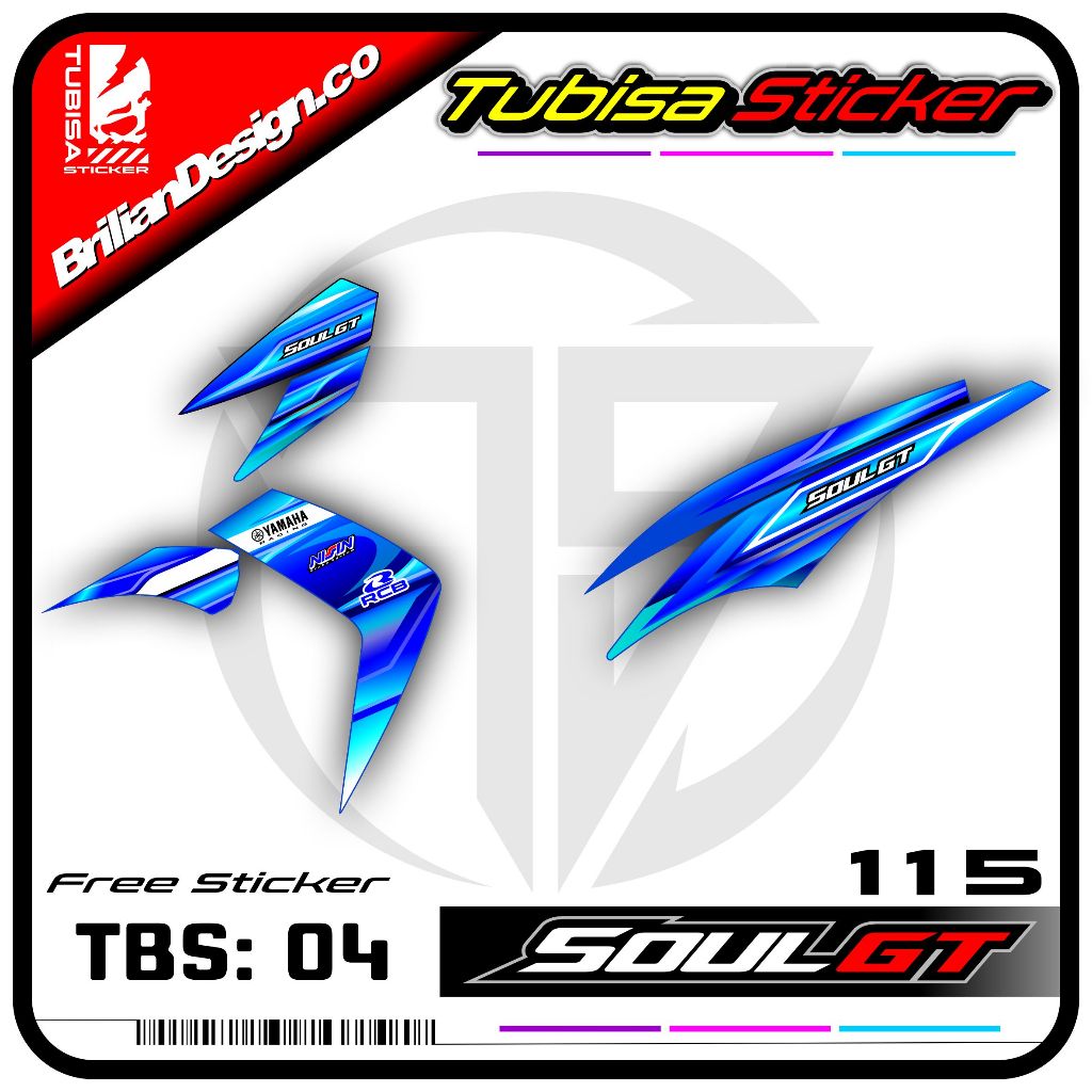 Sticker Striping Variasi Soul GT - Stiker Striping Variasi Motor Soul GT. TBS.04