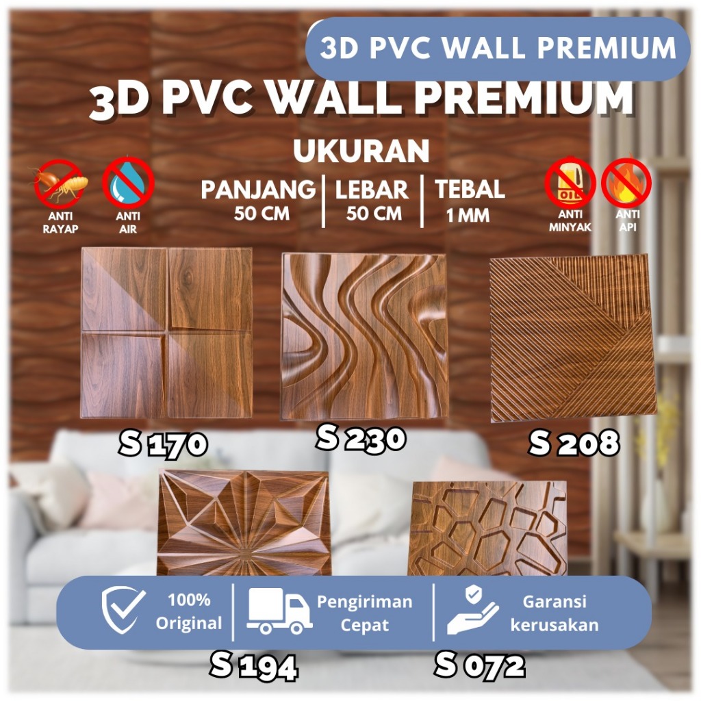 3D Pvc Wallpanel/Wallpaper panel dinding/Wallpaper 3D