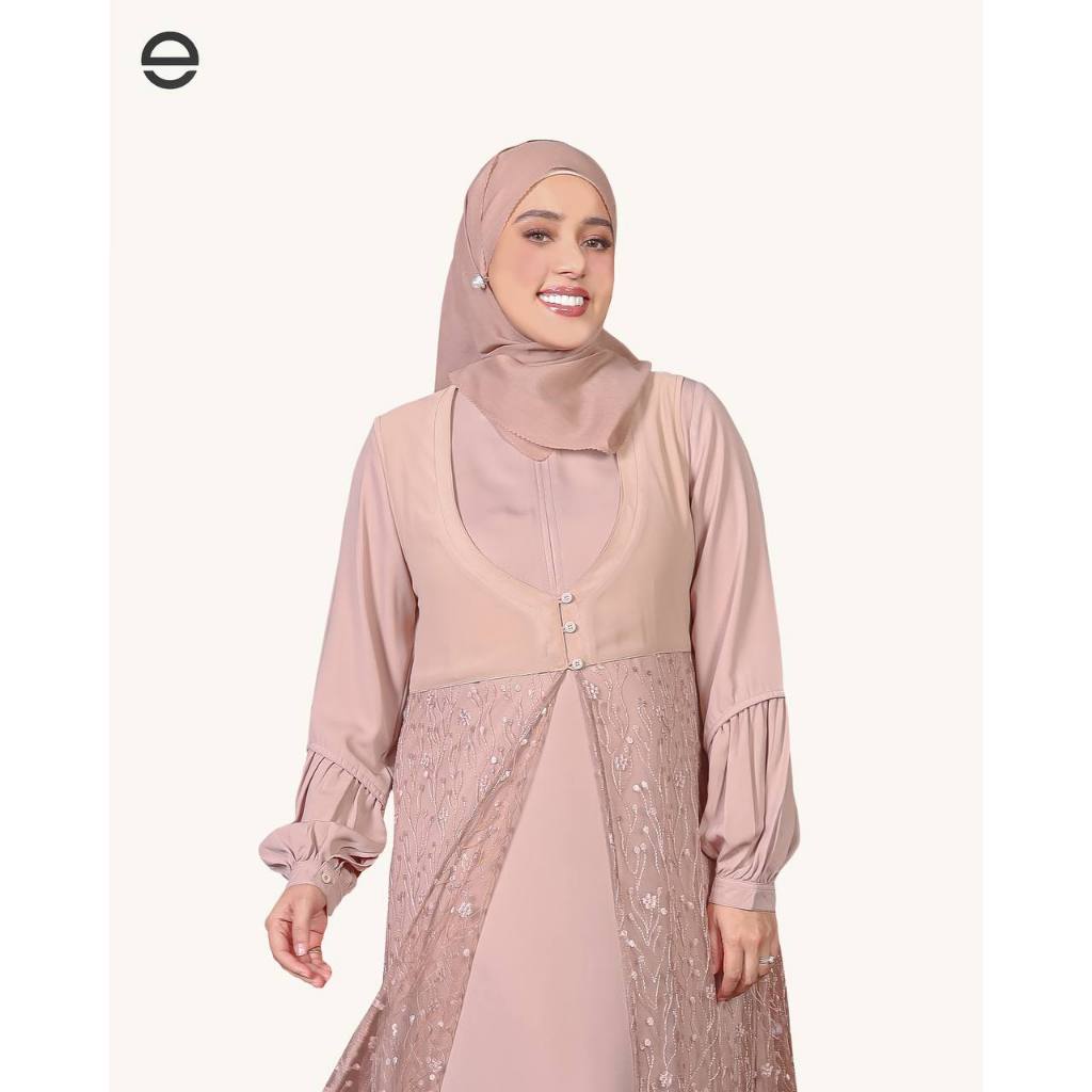 (COD) GAMIS MEWAH KAGUMI 272 GOLDEN BROWN BY ETHICA