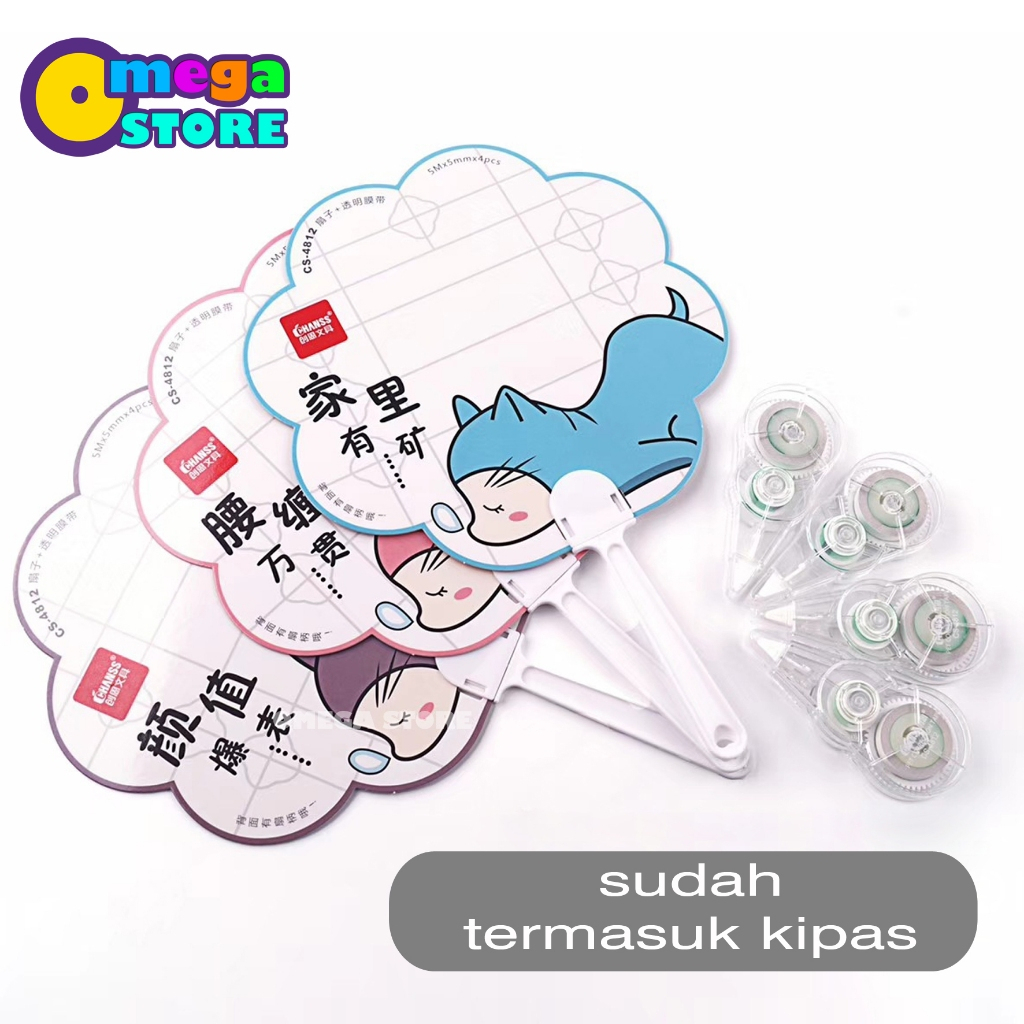 

[O&S] Correction Tape Pita 4 in 1 Tip Ex Kertas CS-4812 -OS4008