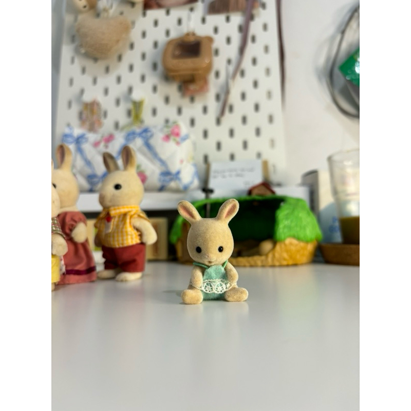 milk rabbit baby sylvanian preloved