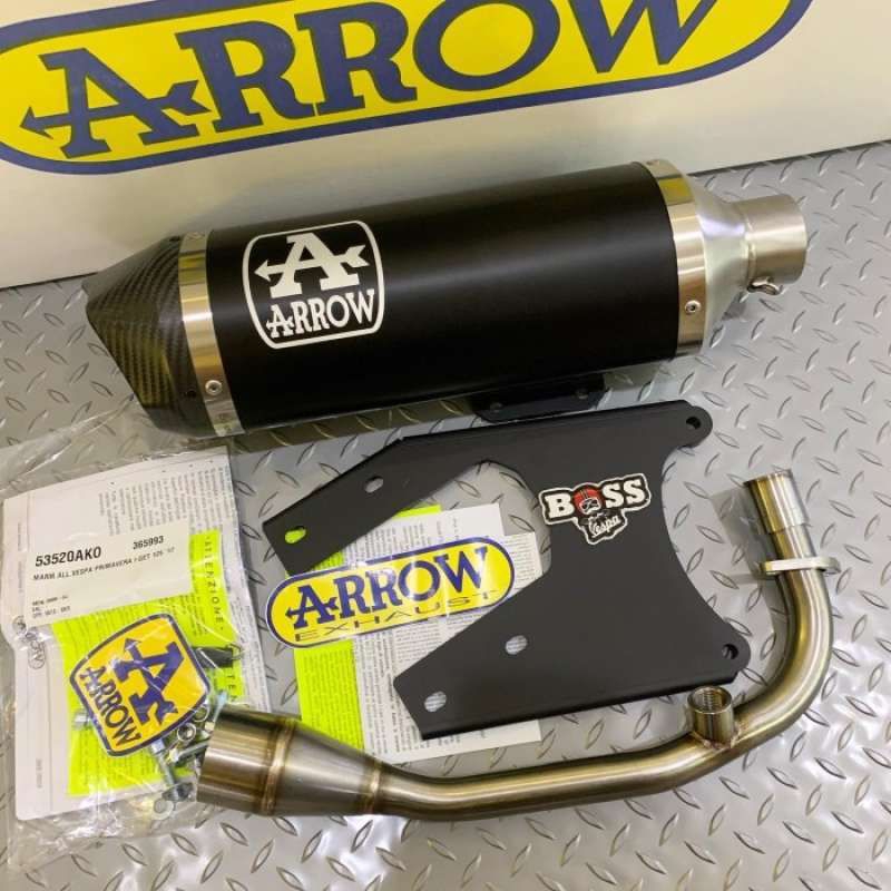 Knalpot Arrow Urban Endcap Carbon Vespa Sprint Primavera S LX LXV Barang Second